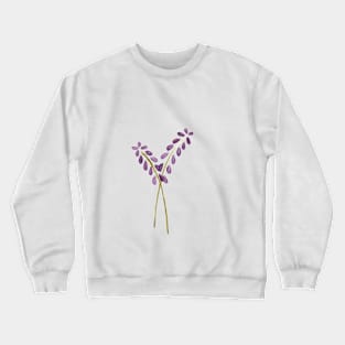 Purple Flower Watercolor Crewneck Sweatshirt